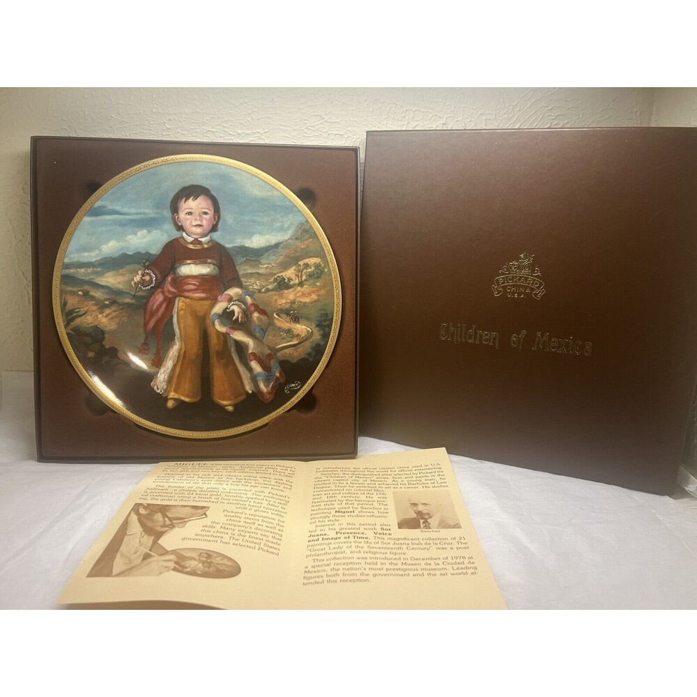 Vintage Pickard Children of Mexico "Miguel" Decorative 10" Collector's Plate NIB